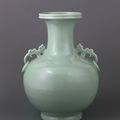 Vase with Two Handles Celadon glaze, Qing dynasty, Qianlong period (1736-95)