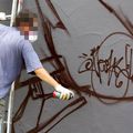 Graffeur en action