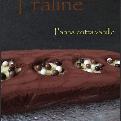 Entremet choco-praliné et panna cotta à la vanille