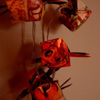 petits monstres papiers chinés