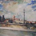 AQUARELLE de la ville de Florence, Italie