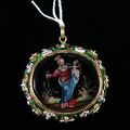 Pendentif Reliquaire, Vierge à l'enfant. Espagne, seconde moitié du XVIIe siècle