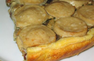 Tarte forestière au boudin blanc