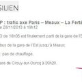 Ligne P : le train FIMO de 18h05 à la Gare de l'Est est parti en retard