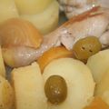 Poulet aux olives, citron confit et pommes de terre