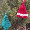 Tricot: 2 petites décos de Noël