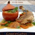 Un produit, deux blogueuses :Tajine de pintade aux épices douces, mini-potimarron farci au couscous