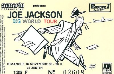 Joe Jackson - Dimanche 16 Novembre 1986 - Zénith (Paris)