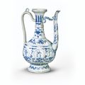 A blue and white ewer, Ming dynasty, Jiajing six-character mark in underglaze-blue and of the period (1522-1566) 