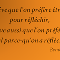 À méditer