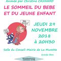 Conférence sur le sommeil du bébé et du jeune enfant