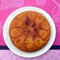 Gâteau-tatin de semoule, aux poires caramélisées à la gelée de coing
