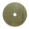 A carved green jade disc, Bi, Han dynasty (206 BC - AD 220)