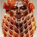 Amber mask of Dionysus, Roman, 1st Century