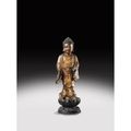 Bouddha en bronze laqué doré. Chine, dynastie Ming