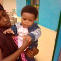 Enora with aunty Marie at Makenene