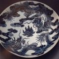 Five "Bleus de Huê" or China for Vietnam, ordered pattern porcelains in Boston