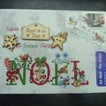Echange enveloppe brodée - Noël 2022