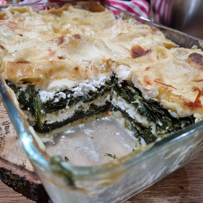 Lasagnes chèvre épinards ultra rapide