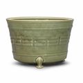 A large Longquan celadon tripod censer, Ming dynasty, 15th-16th century