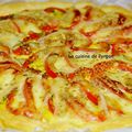 Tarte aux poivrons rouges, moutarde curcuma et romarin