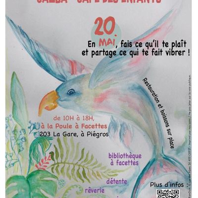 Prochain évènement du Café des Enfants prévu lundi 20 mai à la Poule à Facettes