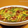 Clafoutis de courgettes aux copeaux de Parme, fromage de chèvre et curry