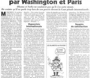 le Canard Enchaîné révèle que Obama et Sarkozy ne voulaient pas Kadhafi vivant