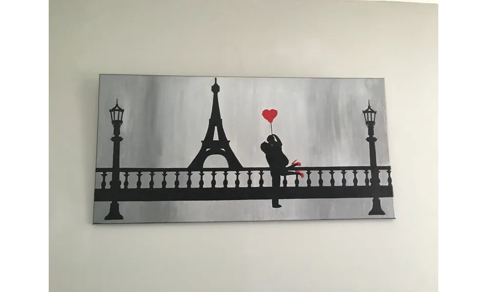Toile L'Amour à Paris 