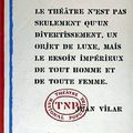 JEAN VILAR : LE THEATRE DU PEUPLE