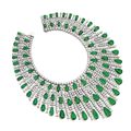 Emerald and Diamond Bib Necklace