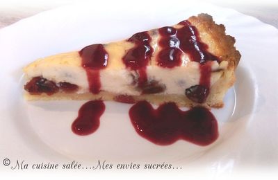 TARTE FROMAGE BLANC ET SES RAISINS-CRANBERRIES