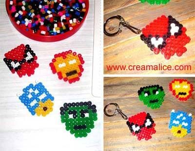 ✄ Porte-clefs Super Héros / DIY Superheroes Key Rings ✄