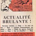 Les archives de la cave aux archives: "Actualité Lefranc, pub ouragan de feu"
