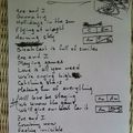 Lyrics (manuscript) and chords of the proXima song ZOE AND I