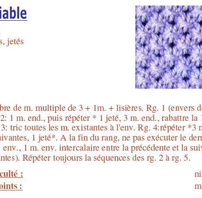 Le point de tricot du mois !