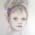 portrait d'enfant (crayon graphite et crayon pastel)