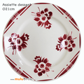 Vaisselle Ancienne ... ASSIETTES PLATS de service * Badonviller 