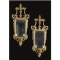 A pair of Northern European giltwood girandoles, late 18th century