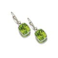 Pair of peridot and diamond earrings