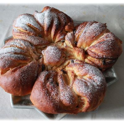 Brioche flocon aux raisins secs