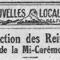 Fêtes de la Mi-carême 1923 à Belfort, l'élection des Reines