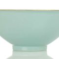A fine and very rare turquoise-glazed porcelain bowl, China, underglaze blue four-character mark Jingwei Tang zhi