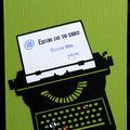 Une machine à écrire rétro ... un message comme un mail ... une carte de fête des pères décalée !