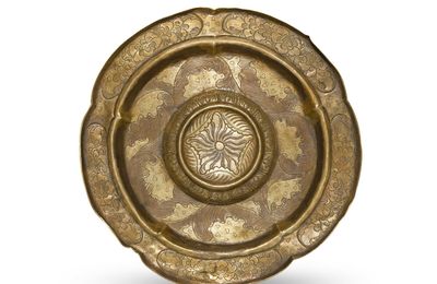 A repoussé parcel-gilt silver cup stand, Song dynasty 