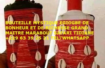BOUTEILLE MYSTIQUE EGIOGBE DE BONHEUR ET DE RICHESSE