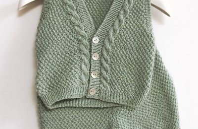 Ensemble pour bébé garçon en laine DMC