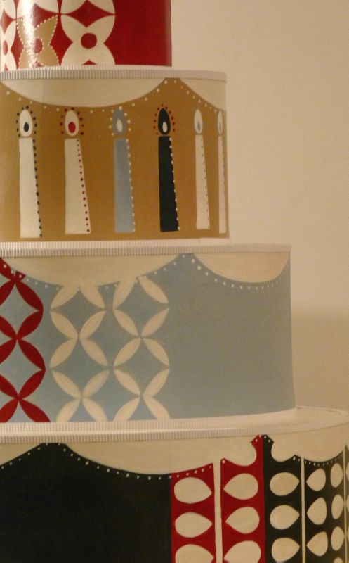 Détail, gâteau en carton, esprit scandinave