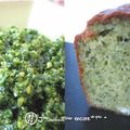 Cake au pesto persil-pistaches et chèvre frais