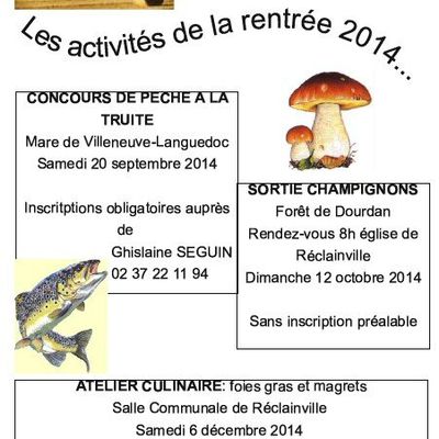 Activités de rentrée 2014